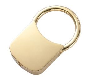 Gold Mini Key Ring - AK-003g - Engraveable "Gold" key ring for personal use