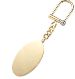 Gold Plated Oval Key Ring - AK-1000G