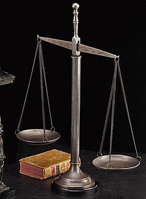the justice scale - Scale of Justice Bronzed brass sculpture.  Mounted on a black wood base.  Engraving optional.